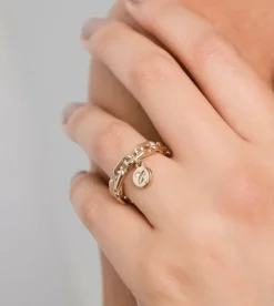 Cheap Anekke Anillo Con Medalla Dorado