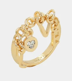 Hot Anekke Anillo Dorado Con Letras Love