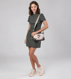 Discount Anekke Bandolera 2 Compartimentos Peace & Love Rosa