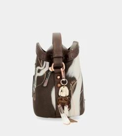 Outlet Anekke Bandolera 3 Compartimentos Marron Nature Shodo
