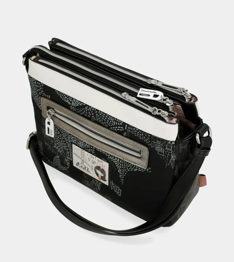 New Anekke Bandolera 3 Compartimentos Nature Sixties