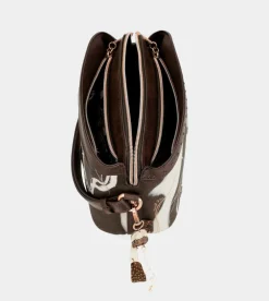 Outlet Anekke Bandolera 3 Compartimentos Marron Nature Shodo