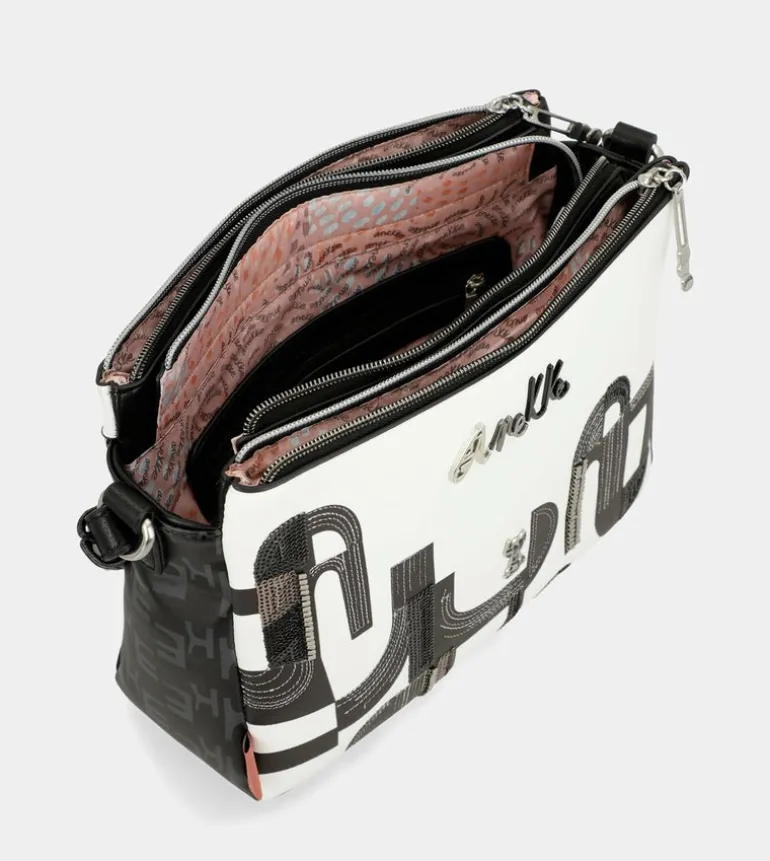 New Anekke Bandolera 3 Compartimentos Nature Sixties