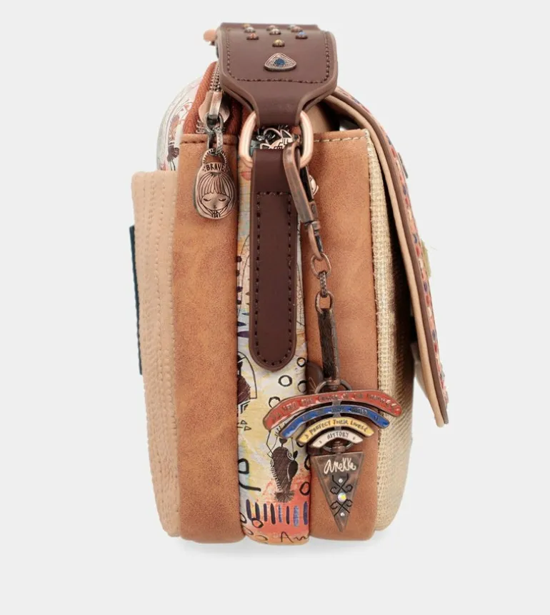 Flash Sale Anekke Bandolera Con Solapa 3 Compartimentos Menire