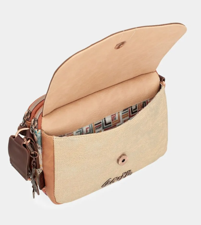 Flash Sale Anekke Bandolera Con Solapa 3 Compartimentos Menire