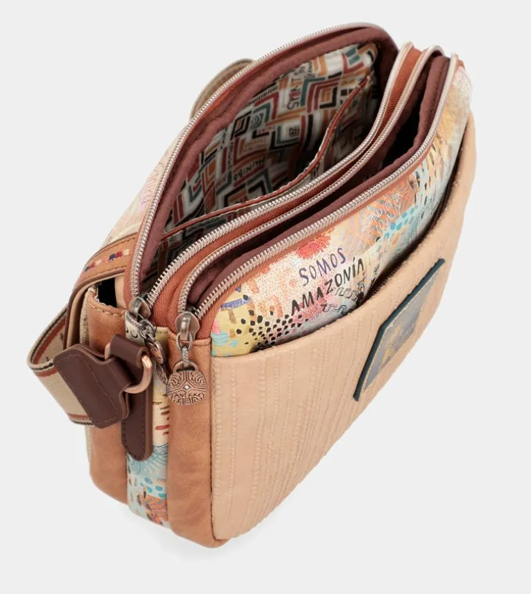 Flash Sale Anekke Bandolera Con Solapa 3 Compartimentos Menire