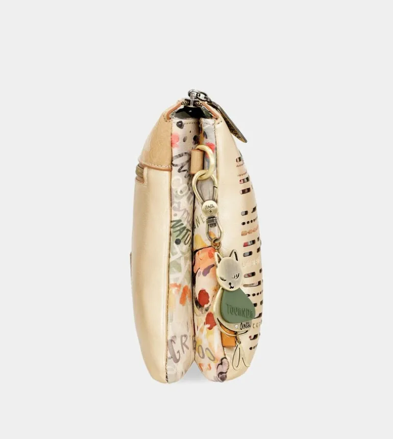Clearance Anekke Bandolera Dorada 2 Compartimentos Nature Pachamama