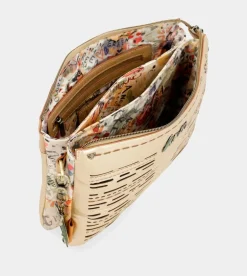 Clearance Anekke Bandolera Dorada 2 Compartimentos Nature Pachamama