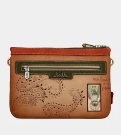 Sale Anekke Bandolera Estampada Peace & Love Camel