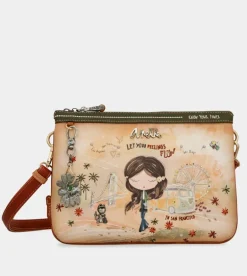 Sale Anekke Bandolera Estampada Peace & Love Camel
