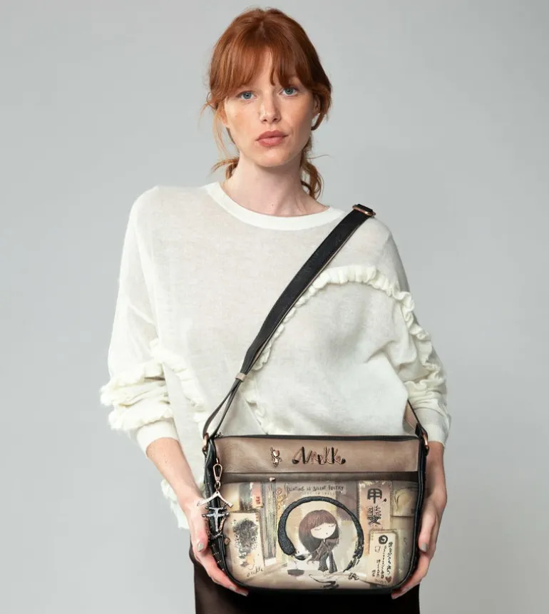 Fashion Anekke Bandolera Grande Con Bolsillos Shoen