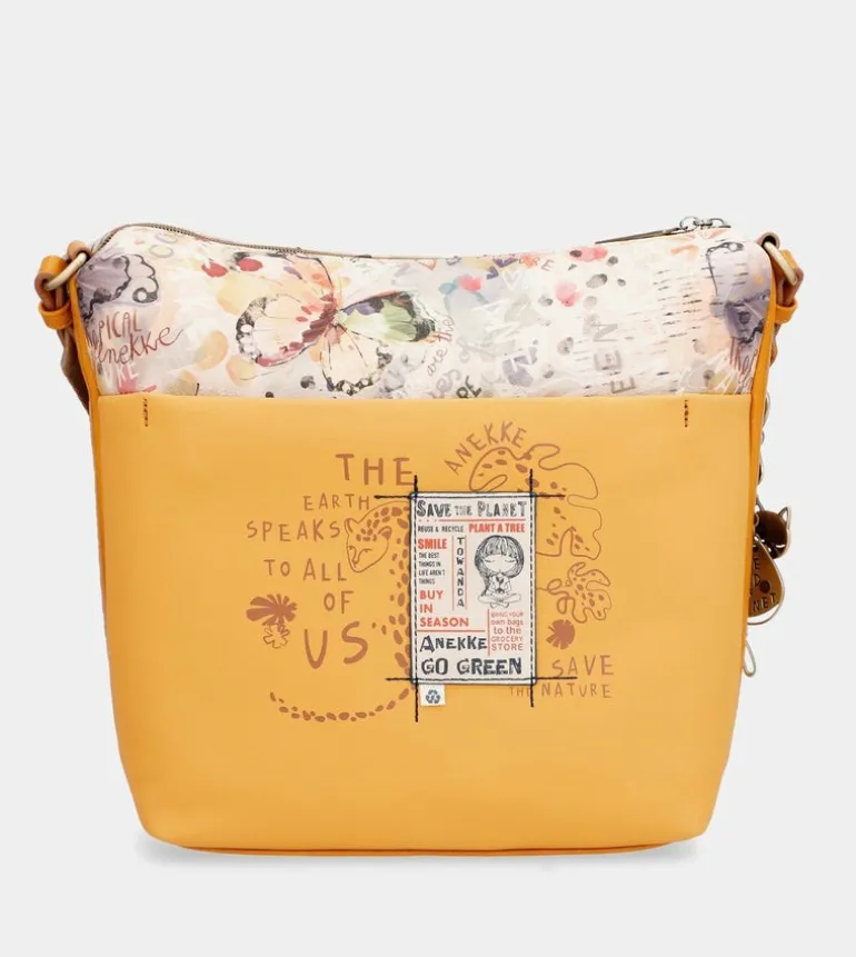 Outlet Anekke Bandolera Grande Ocre Nature Pachamama