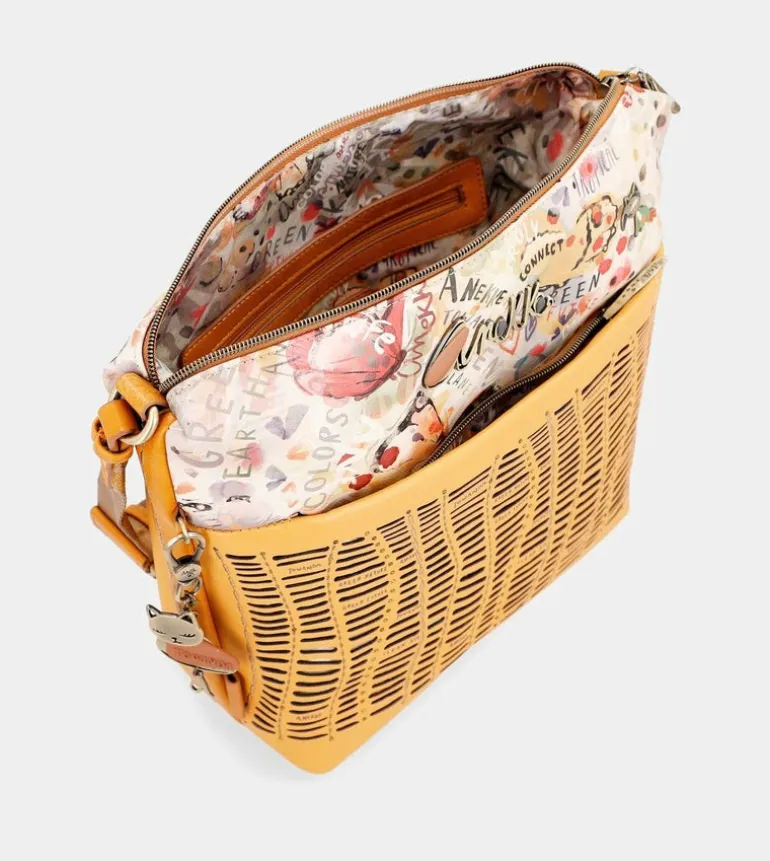 Outlet Anekke Bandolera Grande Ocre Nature Pachamama