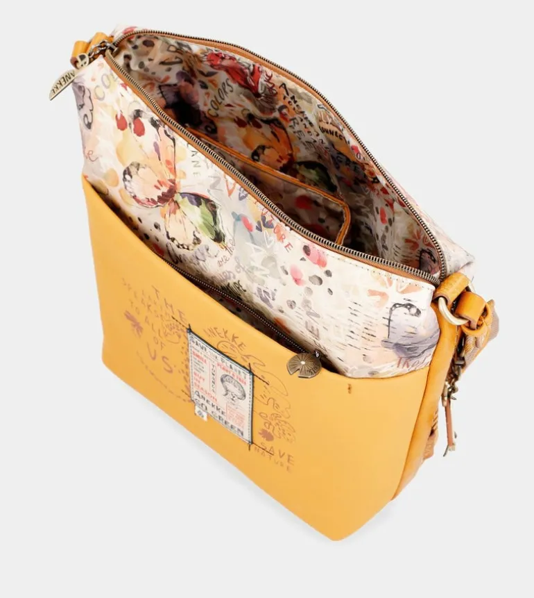 Outlet Anekke Bandolera Grande Ocre Nature Pachamama