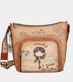 Cheap Anekke Bandolera Grande Peace & Love Camel