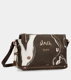 Store Anekke Bandolera Marron 3 Compartimentos Nature Shodo