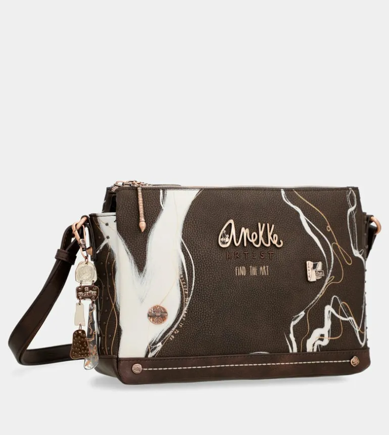 Store Anekke Bandolera Marron 3 Compartimentos Nature Shodo