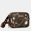 Shop Anekke Bandolera Marron 2 Compartimentos Nature Shodo