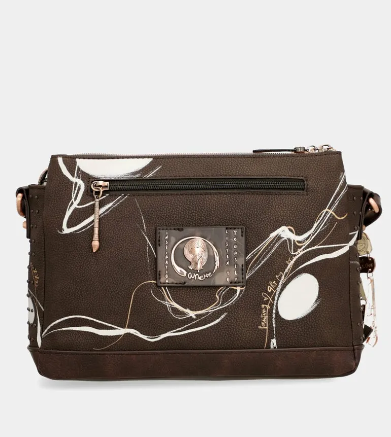 Store Anekke Bandolera Marron 3 Compartimentos Nature Shodo