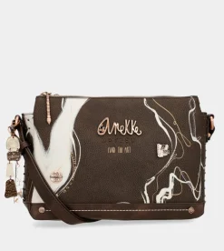 Store Anekke Bandolera Marron 3 Compartimentos Nature Shodo