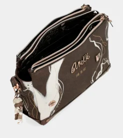 Store Anekke Bandolera Marron 3 Compartimentos Nature Shodo