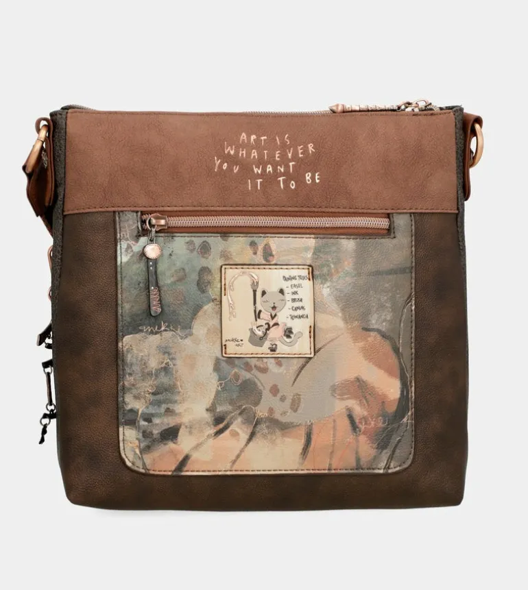 Clearance Anekke Bandolera Marron Mediana Shoen