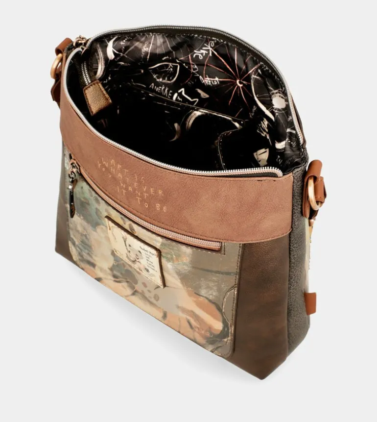 Clearance Anekke Bandolera Marron Mediana Shoen