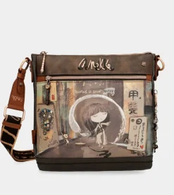 Clearance Anekke Bandolera Marron Mediana Shoen
