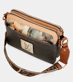 Outlet Anekke Bandolera Mediana 3 Compartimentos Shoen