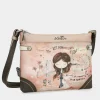 Clearance Anekke Bandolera Mediana Peace & Love Rosa