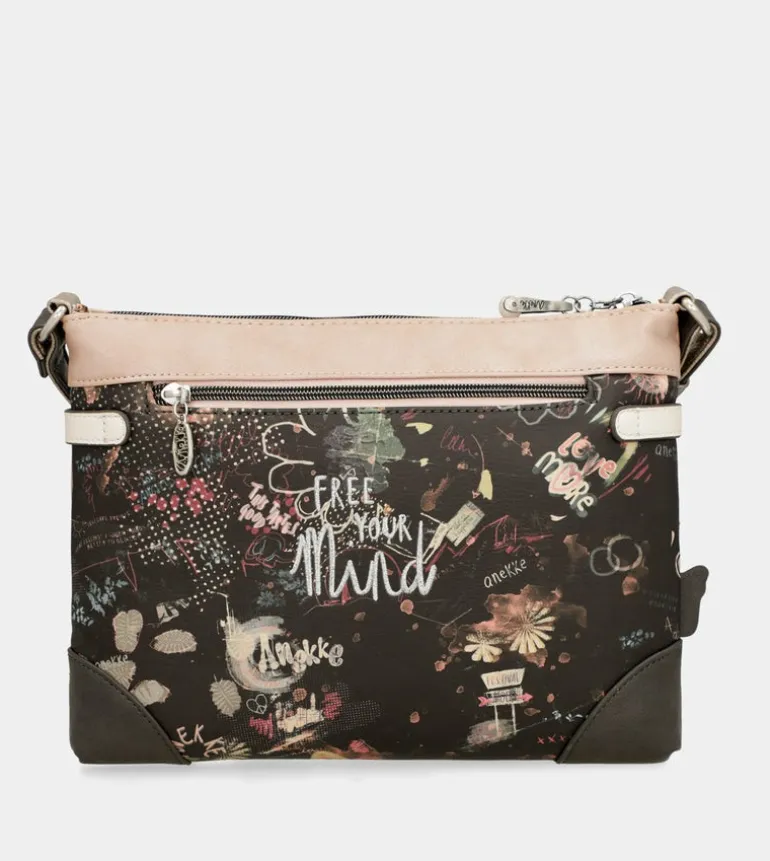 Clearance Anekke Bandolera Mediana Peace & Love Rosa
