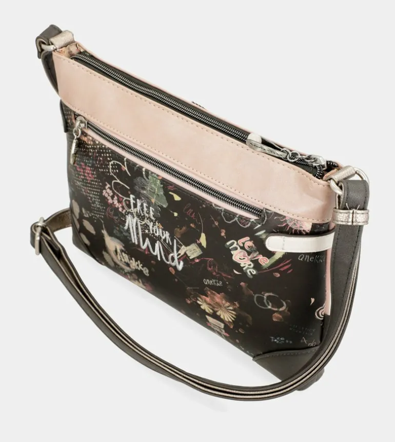 Clearance Anekke Bandolera Mediana Peace & Love Rosa