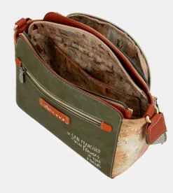 Online Anekke Bandolera Rectangular Peace & Love Camel