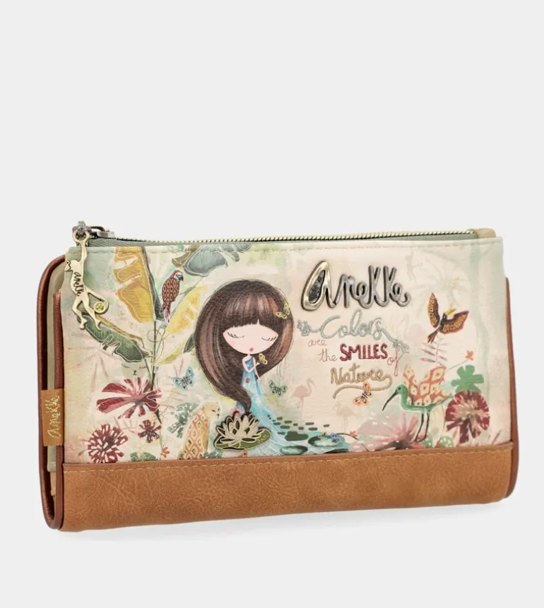 Outlet Anekke Billetero Flexible Estampado Rfid Amazonia