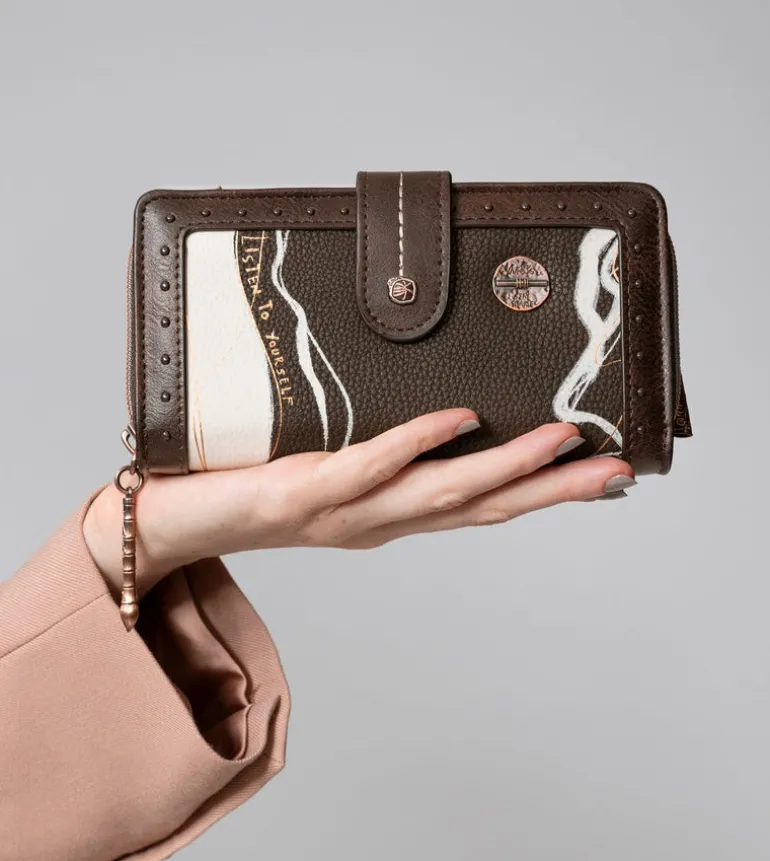 Best Sale Anekke Billetero Grande Marron Rfid Nature Shodo