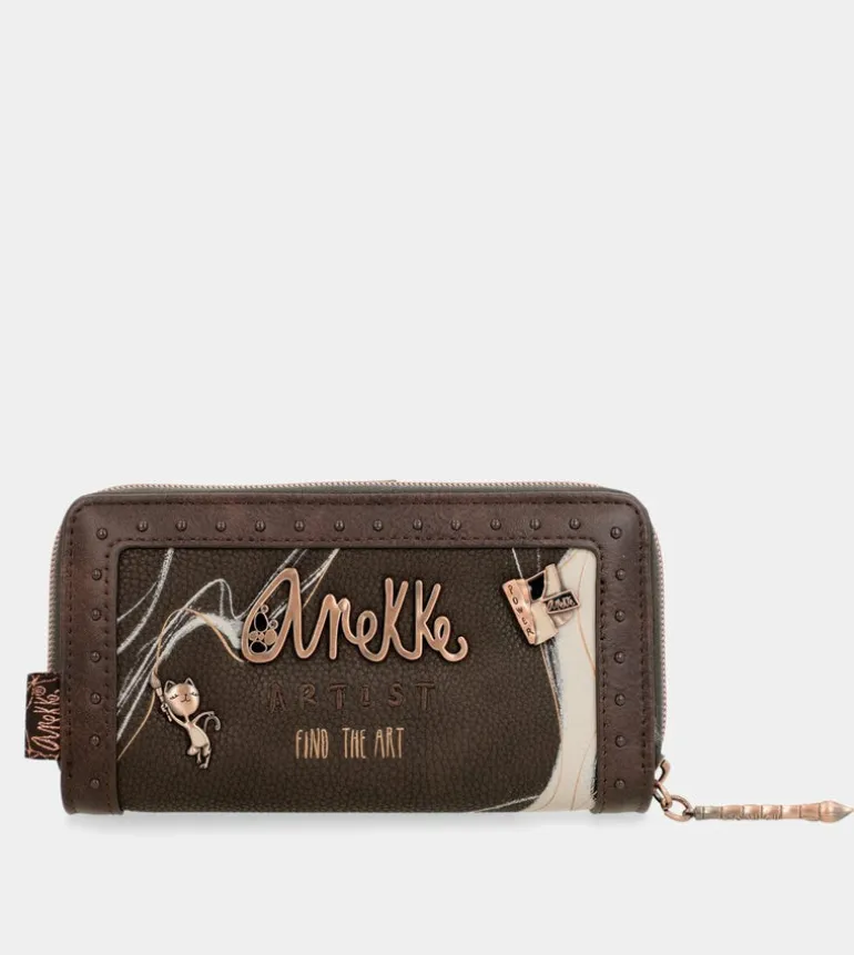 Best Sale Anekke Billetero Grande Marron Rfid Nature Shodo