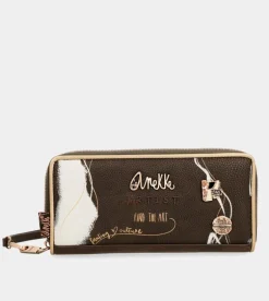 Shop Anekke Billetero Grande Marron Rfid Nature Shodo
