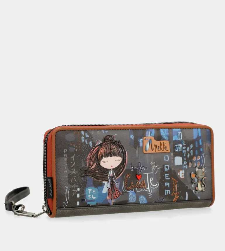 Sale Anekke Billetero Grande Rfid Estampado Contemporary