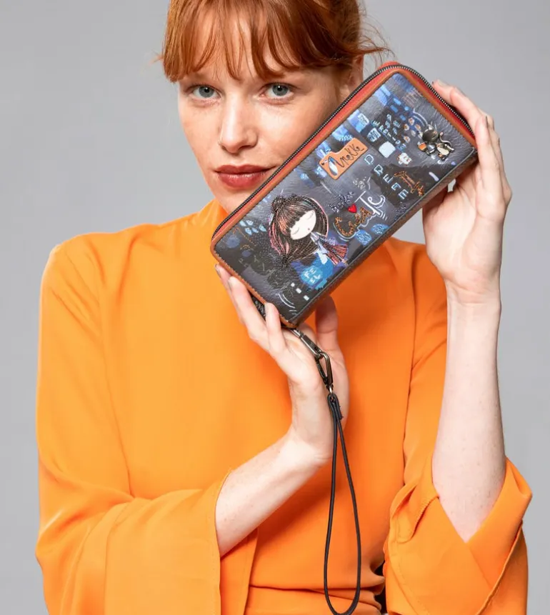 Sale Anekke Billetero Grande Rfid Estampado Contemporary