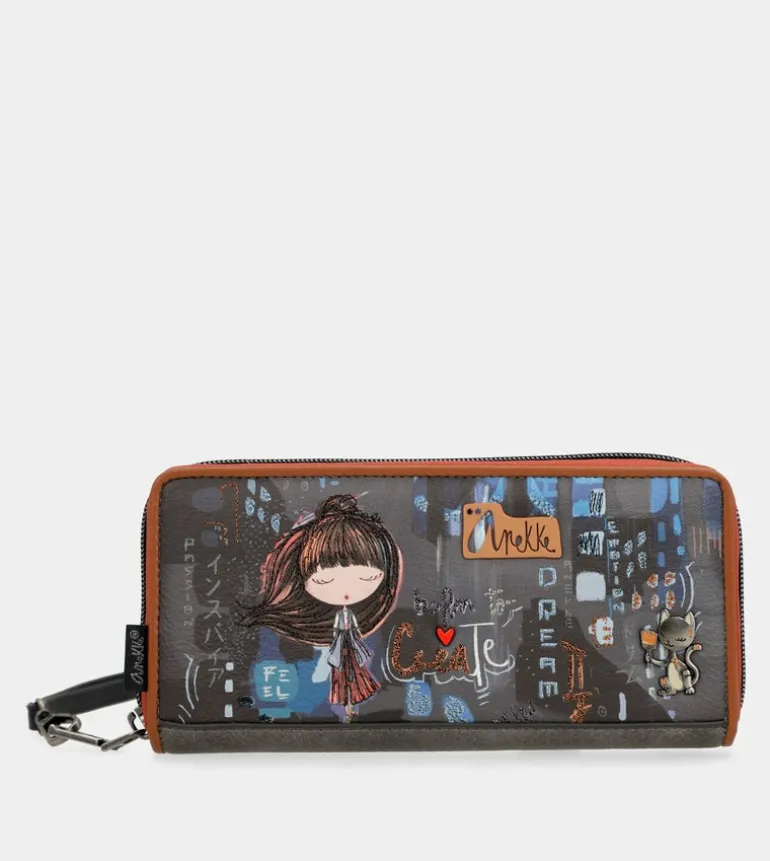Sale Anekke Billetero Grande Rfid Estampado Contemporary