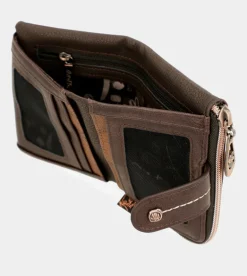 Flash Sale Anekke Billetero Marron Pequeno Rfid Nature Shodo