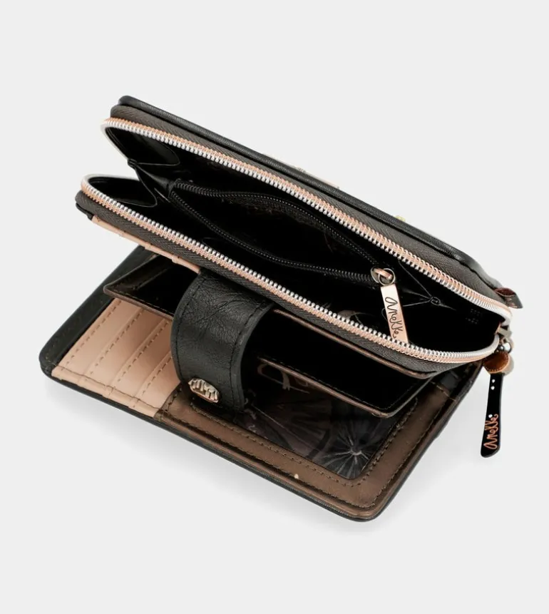 Best Sale Anekke Billetero Mediano Negro Rfid Shoen