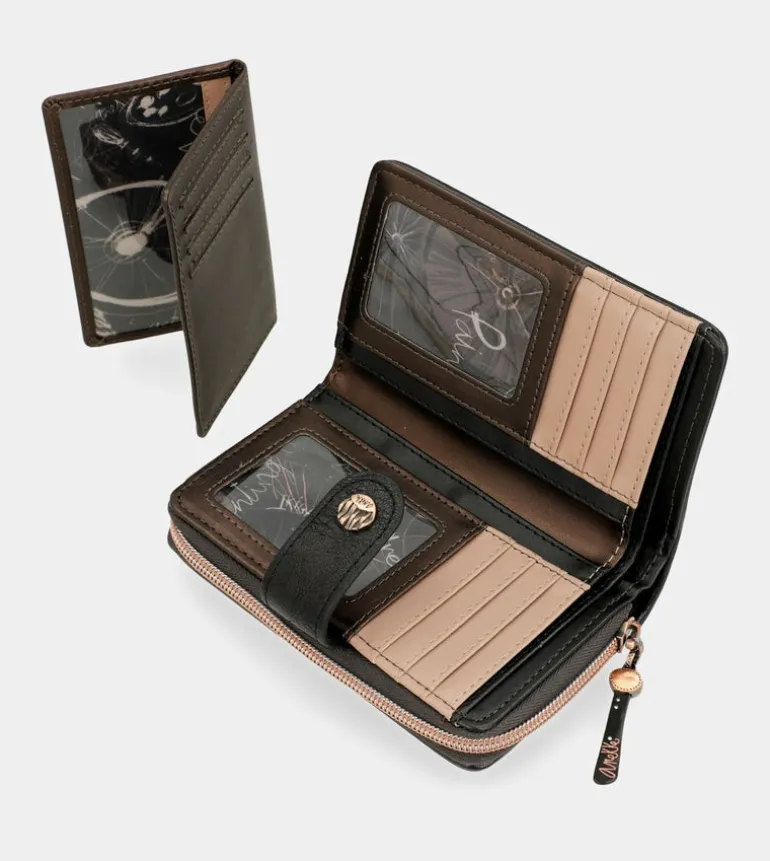 Best Sale Anekke Billetero Mediano Negro Rfid Shoen