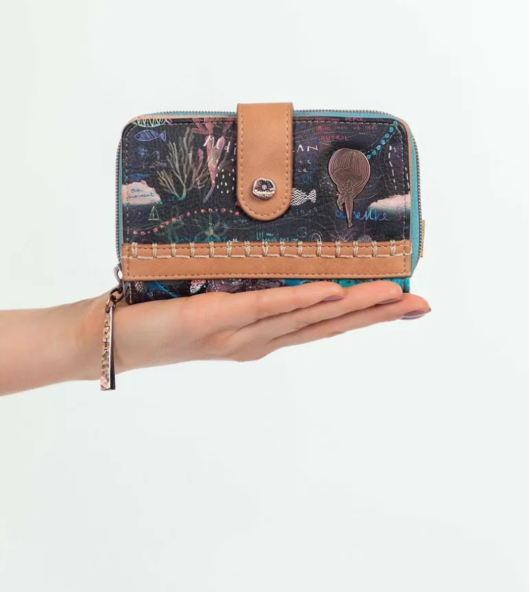 Outlet Anekke Billetero Monedero Negro Coral