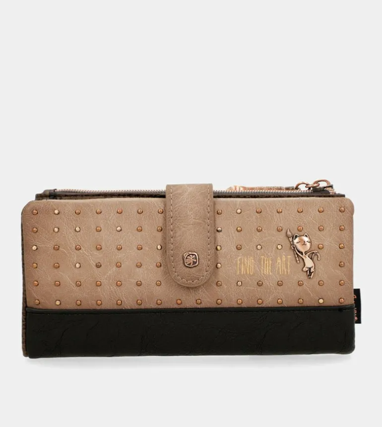 Outlet Anekke Billetero Negro Grande Flexible Rfid Shoen