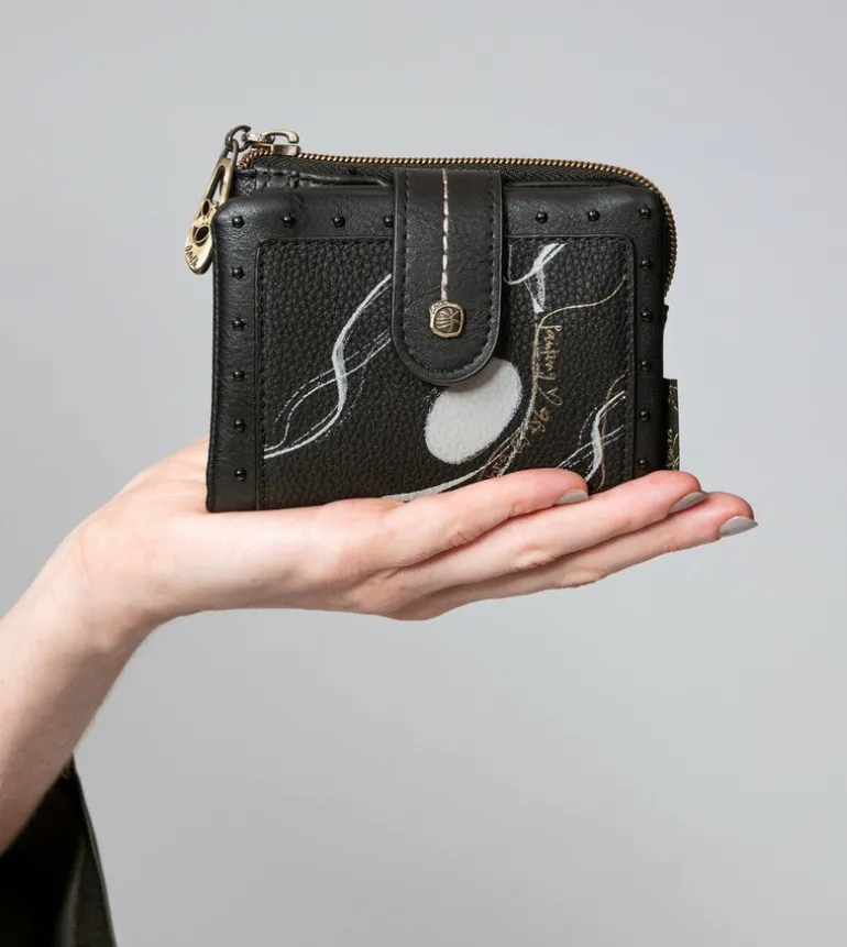 Outlet Anekke Billetero Negro Pequeno Rfid Nature Shodo