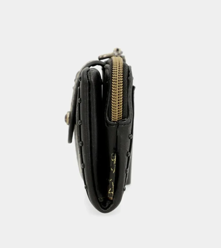 Outlet Anekke Billetero Negro Pequeno Rfid Nature Shodo