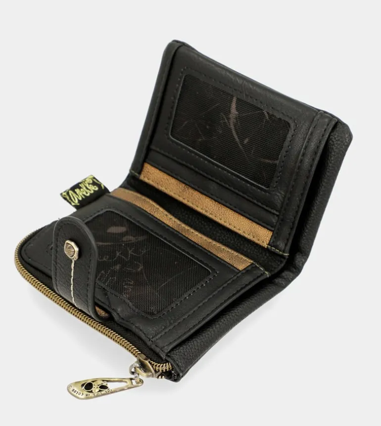 Outlet Anekke Billetero Negro Pequeno Rfid Nature Shodo