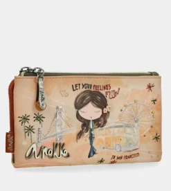 Best Sale Anekke Billetero Rfid Flexible Peace & Love Camel
