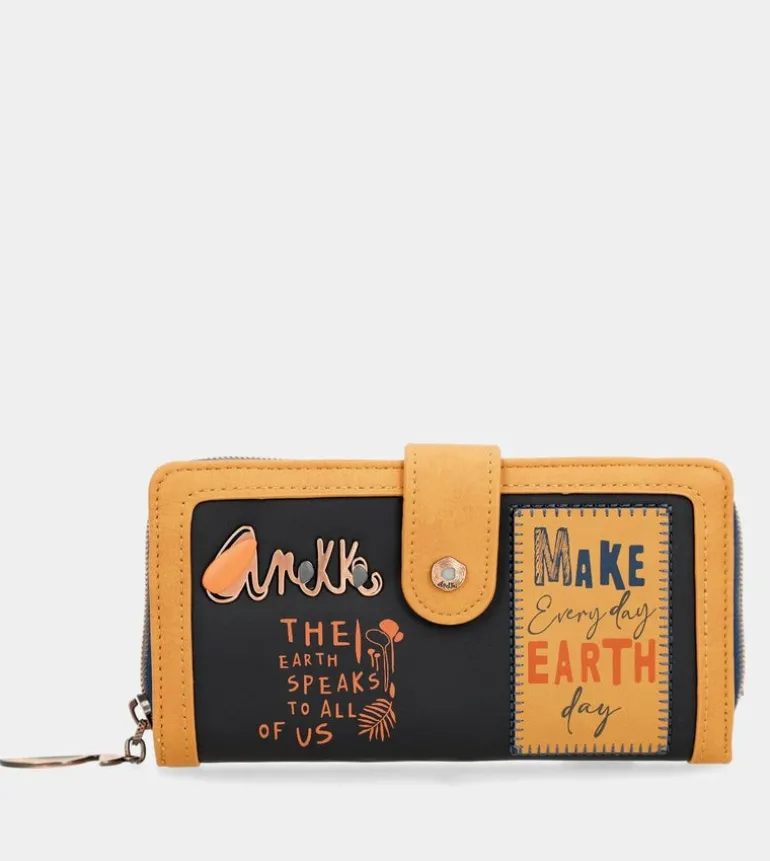Cheap Anekke Billetero Rfid Grande Azul Marino Nature Pachamama